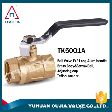 1 inch forged brass ball valve with cock blasting female threaded connection CE certificate with brass body in TMOK